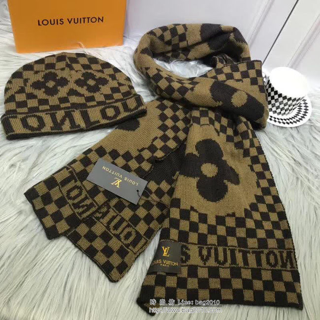 路易威登LV 官網同步 套裝系列 新款圍巾加帽子 男女同款 LLWJ5805